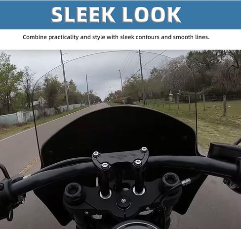 طقم الزجاج الأمامي للدراجات النارية، 5.75 بوصة للمصابيح الأمامية 15 بوصة للدراجة النارية المدخنة شوكات 48-58 مم مع وصلة تمديد مناسبة لـ Harley Softail Street Bob FXBB 2018-2020 FXBBS 2021-2024 FXST in Kuwait