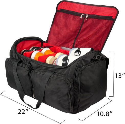 Sneaker Bag for Travel/Gym bag/suitcase bag with 3 adjustable dividers, suitable for 4 pairs of trainers travel bag, Athletic Shoes Carrier Heavy Duty Traveling Accessories (Black) in Saudi Arabia