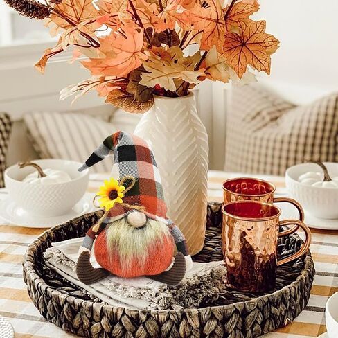 عيد الشكر المحشو اليقطين جنوم القطيفة، مهرجان الحصاد الاسكندنافي تومتي القزم الديكور للمنزل، زخرفة الخريف سقوط جميل سانتا جنوم الهدايا للأصدقاء والعائلة in Kuwait