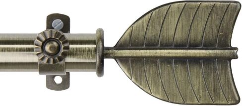 Rod Desyne Feather Adjustable Window Curtain Rod Set, 66 to 120-Inch, Antique Brass in Saudi Arabia