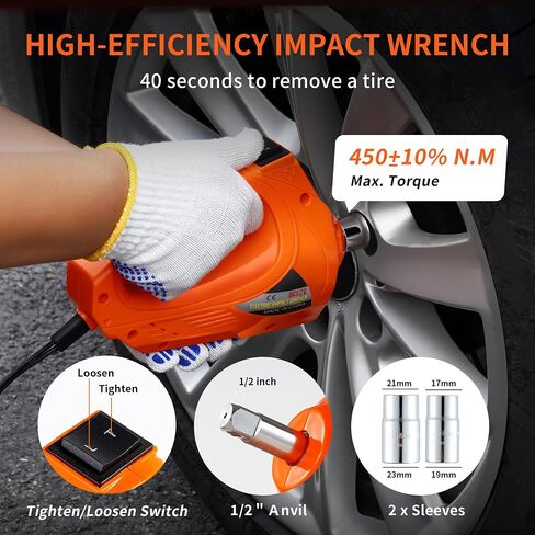 12IN1 Electric Car Jack 5 Ton - 11023 LBS Floor Jack Lift, Attachment Included Impact Wrench, Built-in Inflatable Pump, and LED Light, Garage Repair Car Tires Change for SUV MPV Sedan Truck in Saudi Arabia