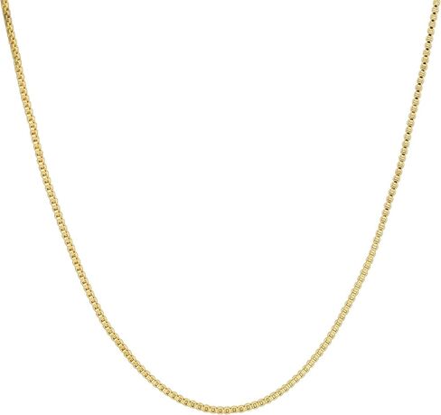PAVOI 14K Gold Plated Adjustable Link Chain Necklace for Women | Box Rope Sphere Bead Serpentine Anchor Mariner Gold Chain Necklaces in Saudi Arabia