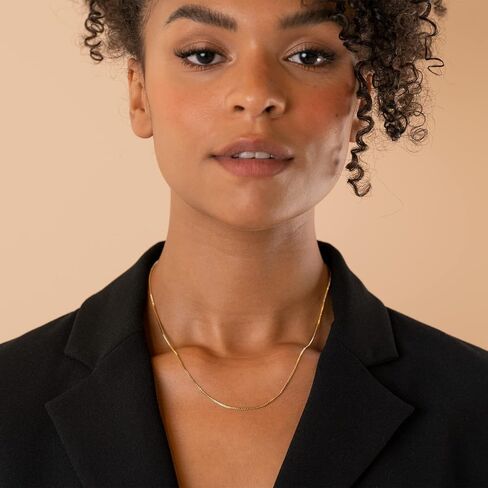 PAVOI 14K Gold Plated Adjustable Link Chain Necklace for Women | Box Rope Sphere Bead Serpentine Anchor Mariner Gold Chain Necklaces in Saudi Arabia