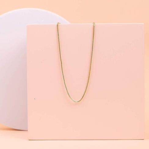 PAVOI 14K Gold Plated Adjustable Link Chain Necklace for Women | Box Rope Sphere Bead Serpentine Anchor Mariner Gold Chain Necklaces in Saudi Arabia