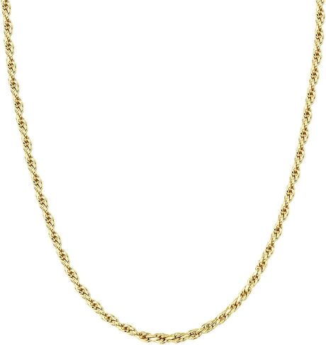 PAVOI 14K Gold Plated Adjustable Link Chain Necklace for Women | Box Rope Sphere Bead Serpentine Anchor Mariner Gold Chain Necklaces in Saudi Arabia