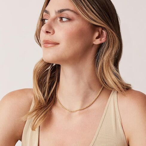 PAVOI 14K Gold Plated Adjustable Link Chain Necklace for Women | Box Rope Sphere Bead Serpentine Anchor Mariner Gold Chain Necklaces in Saudi Arabia