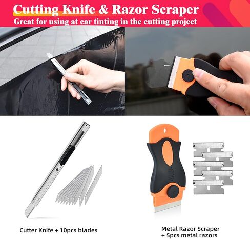 مجموعة تظليل النوافذ، أدوات تظليل النوافذ مع مسدس حراري، مجموعة أدوات تظليل النوافذ من الفينيل، أداة تثبيت فيلم الحماية لتظليل النوافذ، ممسحة اللباد، ممسحة تظليل النافذة in Kuwait