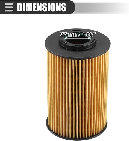 Motoforti Engine Oil Filter, for Kia Sedona 2008-2010, Plastic, with Gasket, No.263203C250, Yellow, 1 Set in Saudi Arabia