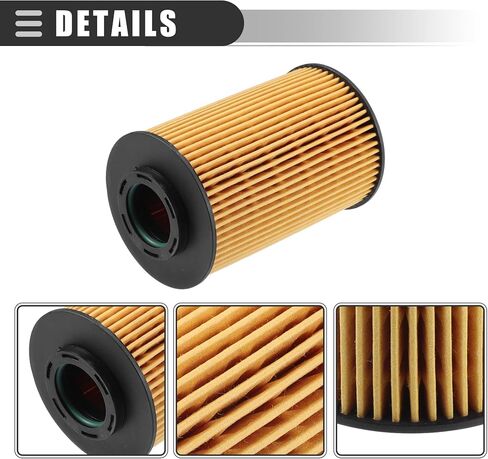 Motoforti Engine Oil Filter, for Kia Sedona 2008-2010, Plastic, with Gasket, No.263203C250, Yellow, 1 Set in Saudi Arabia