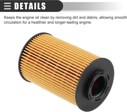 Motoforti Engine Oil Filter, for Kia Sedona 2008-2010, Plastic, with Gasket, No.263203C250, Yellow, 1 Set in Saudi Arabia