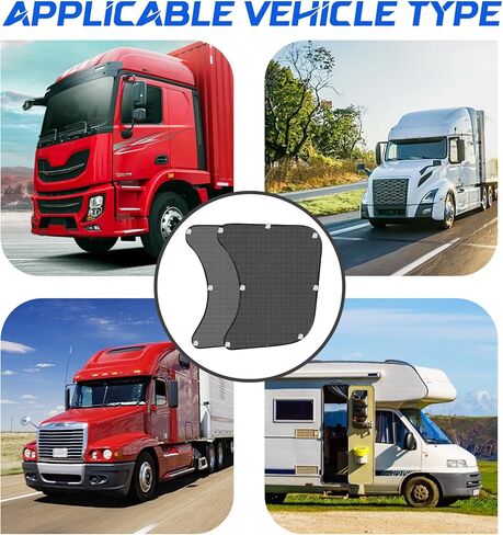 ظلال النوافذ الجانبية للشاحنات، حماية من الأشعة فوق البنفسجية للنافذة الجانبية، ملحقات نصف شاحنة داخلية، مناسبة لشاحنات Freightliner الدولية in Kuwait