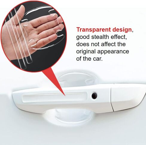 JumpFire 16 PCS Transparent Car Door Handle Protector Stickers Waterproof Anti-Scratch Car Door Handles Cup Scratch Protectors Universal for Avoiding Car Scratches in Saudi Arabia