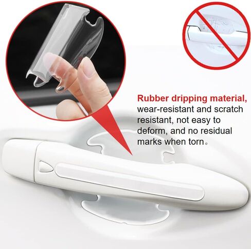 JumpFire 16 PCS Transparent Car Door Handle Protector Stickers Waterproof Anti-Scratch Car Door Handles Cup Scratch Protectors Universal for Avoiding Car Scratches in Saudi Arabia