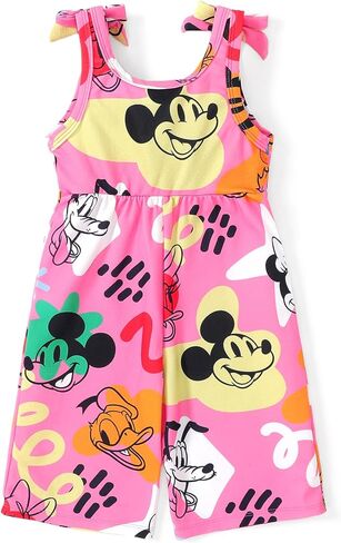Disney Mickey and Friends Girls Cute Suspender Romper Jumpsuits Preppy Clothes Pants Pink 3-4 Years in Saudi Arabia