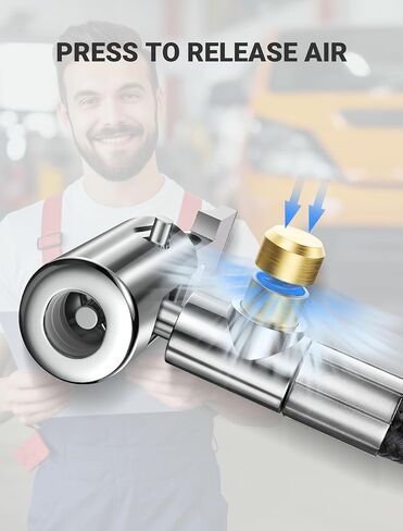 20 Inch Tire Inflator Hose Adapter, Car Air Hose Self-Locking Air Chuck w/Tire Schrader Valve Fine Thread & Presta Valve Adapter, Quick Connect & Release for Pump Air Compressor Attachments in Saudi Arabia