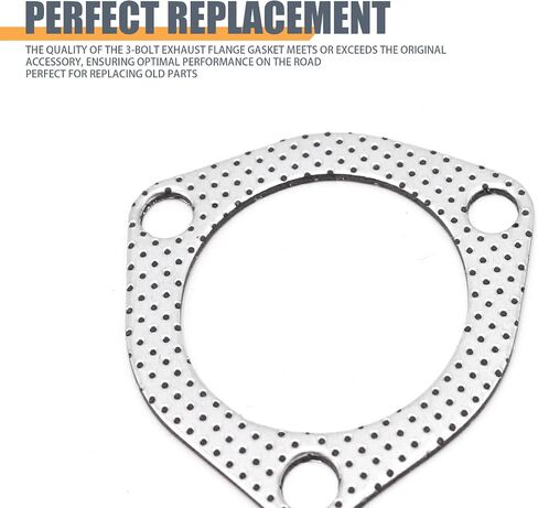 2 PCS Car Exhaust Gasket, High Temperature Resistance, Small Hole Design, Universal Waterproof Durable Metal Thickened Flange Gasket Replacement for Turbo Catback Headers (Silver #2.5In) in Saudi Arabia