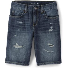 The Children's Place Boys' Distressed Denim, Carleton Wash Single, 8