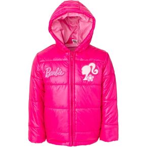 Barbie Girls Zip Up Puffer Jacket Little Kid to Big Kid Sizes (4-14-16)
