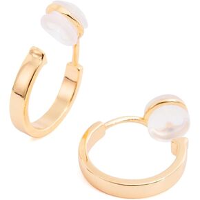 Clip on Earrings for Women, 14K Real Gold Plated Non Pierced Hoop, Clip on Hoops for Non Pierced Ears (Gold)