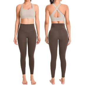 Workout Sets for Women 2 Piece Outfits High Waisted Leggings with Cross Back Sports Bra Yoga Outfits Gym Sets