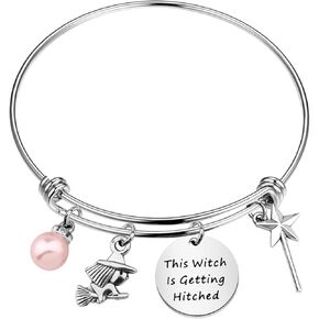 CENWA Halloween Theme Bride Gift Witch Bridal Gift This Witch is Getting Hitched Bracelet