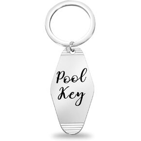 CENWA Pool Key Motel Keychain Pool House Keyholder Pool Life Gift for Swimmer