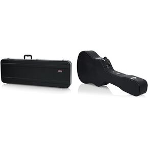 Gator Cases Deluxe ABS Molded Case for Bass Guitars,Black