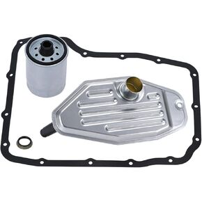 5013470AC Transmission Filter Kit With Oil Pan Gasket Fits for 1999-UP Dodge Ram J-eep Chrysler 45RFE 545RFE 65RFE 66RFE 68RFE, Replaces# 5013470AC 5179267AC 5013470AA