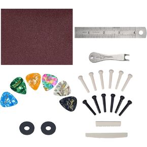 31Pcs Guitar Tool Kit, POGOLAB Guitar Repair Kit A Gift for Guitar Enthusiast Beginners Proscenium, Guitar String Winder Tool, Guitar Maintenance Kit, Ukulele Bass Banjo Acoustic Guitar Tools