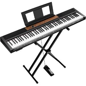 Starfavor Digital Piano 88 Key Keyboard, Full Size Piano Keyboard 88 Keys, Velocity-Sensitive Semi-Weighted Keyboard Piano 88 Keys,with Keyboard Stand Furniture Stand,Sustain Pedal 3Pedal,SP-15SW