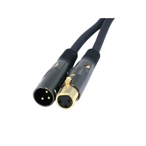 Monoprice XLR Male to XLR Female Cable - 15 Feet - Black, 16AWG, Gold Plated, Microphone & Interconnect - Stage Right Series