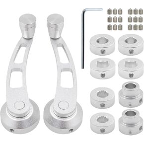 Window Crank Handle Window Winder Crank Riser Handle Replacement Billet Aluminum Universal for Car Wagon Door Window Crank Handle Winder Silver