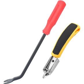 Upholstery Staple Remover, Construction Staple Remover Tool, Heavy Duty Tack Lifter Carpet Remover, Nail Puller for Removing All Kinds of Staples for Furniture, Canvas, Wooden Case, Carton