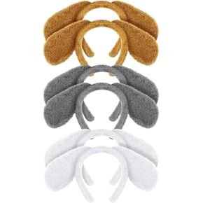 Zhanmai 6 Pcs Puppy Dog Ears Headband Dog Cosplay Costumes for Halloween Cosplay Party Accessories