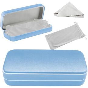 Hard Shell Eyeglass Case- Glass Case With Cleaning Bag Cloth Glasses Case hard shell for men women
