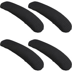 4 Pcs Office Chair Arm Covers Office Removable Armrest Covering Stretchable Washable Elastic Slipcover Protector Sleeve Elastic Chair Armrest Covers Desk Arm Covers Protectors for Office Chair (Black)