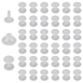 60pcs Plastic Eyelets, Clear Transparent Binding Chicago Screws for Quick Stapling of Folders, Compartments（M5*15）