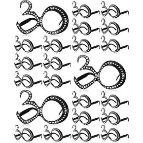 24 Pairs 30th Birthday Glasses Number Crystal Frame Costume Sunglasses Novelty Eyewear Photo Booth Props Party Favors