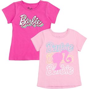 Barbie Girls 2 Pack Graphic T-Shirts Little Kid