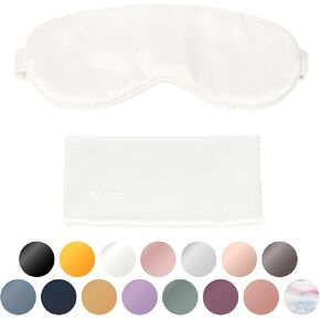 Blissy Silk Sleep Mask - Silk Eye Sleeping Mask for Women & Men for Total Blackout - Silk Eye Mask - 100% Pure Mulberry Silk, 22 Momme 6a Fibers - Blindfold Satin Sleep Mask Side Sleeper Eye Cover