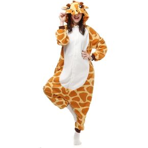 Adult Giraffe Onesie One-Piece Pajamas Cosplay Costume Sleepwear