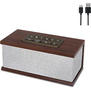 HONGUT Sound Machine for Sleeping, 10 Soothing Sounds & Volume Control & 3 Timer, AC/USB/AA Powered White Noise Machine, Portable White Noise Sound Machine for Sleep and Relaxation (Black Color)