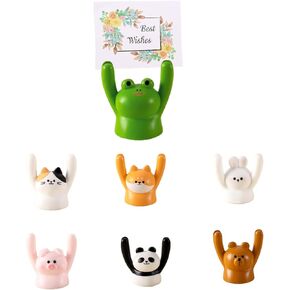 7Pcs Cute Animal Cartoon Photo Clip, Memo Holder,Card Holder,Notes Messages Folder Note Holder,Home and office decorations