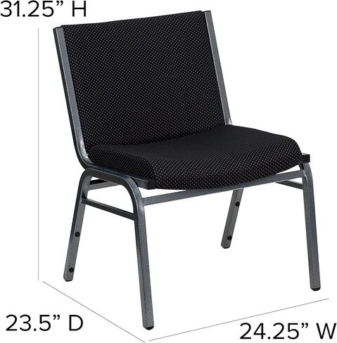 Flash Furniture 2 Pack HERCULES Series Big & Tall 1000 lb. Rated Black Fabric Stack Chair in Saudi Arabia