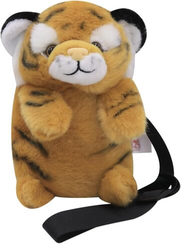 Plush Tiger Panda Crossbody Purse for Women Girls Small Fluffy Animal Shoulder Plush Tiger Panda Doll Cute Purse in Saudi Arabia
