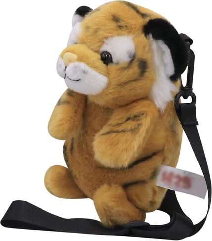 Plush Tiger Panda Crossbody Purse for Women Girls Small Fluffy Animal Shoulder Plush Tiger Panda Doll Cute Purse in Saudi Arabia