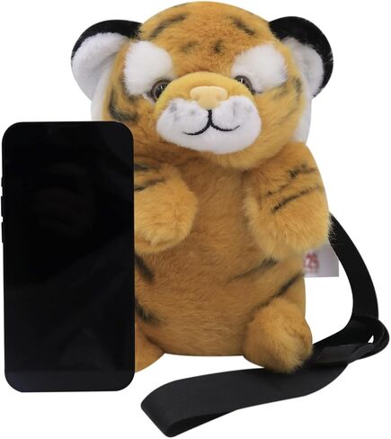 Plush Tiger Panda Crossbody Purse for Women Girls Small Fluffy Animal Shoulder Plush Tiger Panda Doll Cute Purse in Saudi Arabia