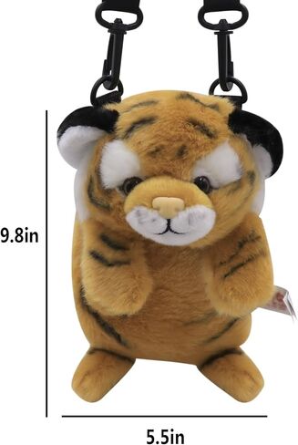 Plush Tiger Panda Crossbody Purse for Women Girls Small Fluffy Animal Shoulder Plush Tiger Panda Doll Cute Purse in Saudi Arabia