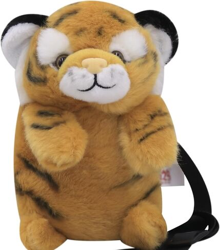 Plush Tiger Panda Crossbody Purse for Women Girls Small Fluffy Animal Shoulder Plush Tiger Panda Doll Cute Purse in Saudi Arabia