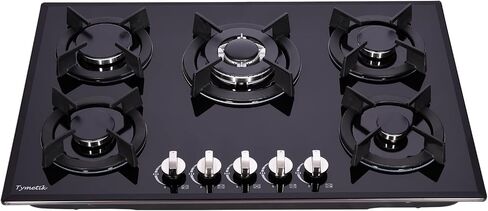 Gas Cooktop 30 Inch, 5 High Efficiency Burners Gas Stovetop Stainless Steel Built-in Gas Stove Top Propane/Natural Gas Convertible Gas Hob in Saudi Arabia
